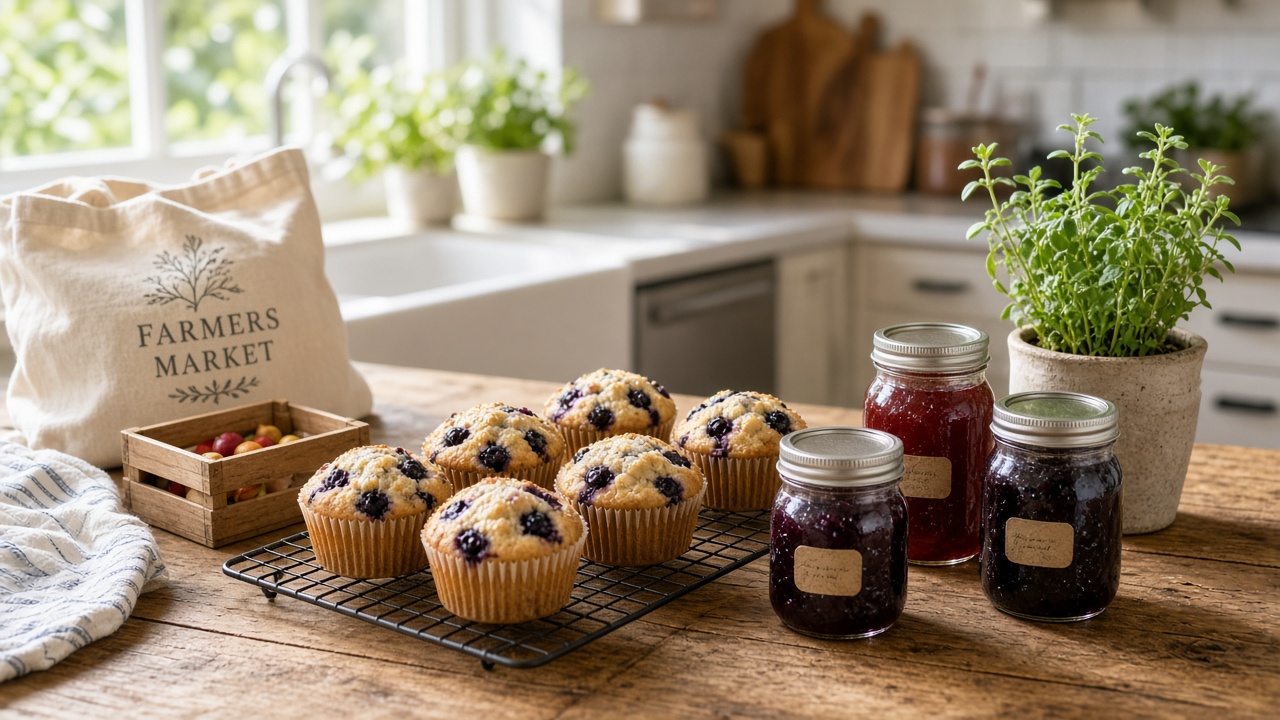 Homemade jams and baked goods for a Florida cottage food label